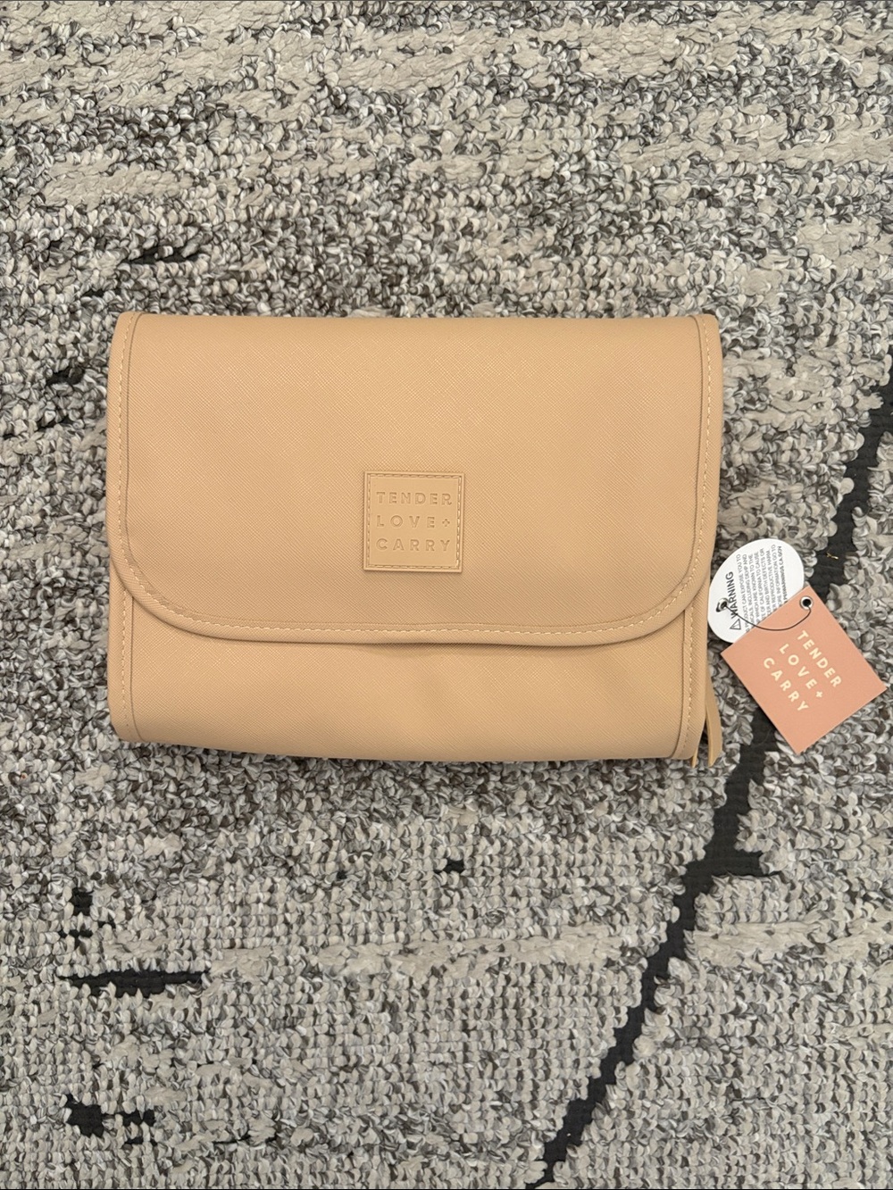 Beige Travel Cosmetic Case